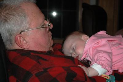 sleeping on grandpa