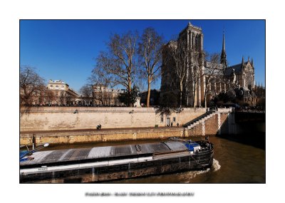 Barge and Notre Dame