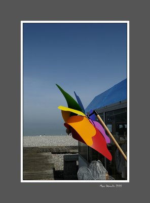Dieppe, color wheel on the beach