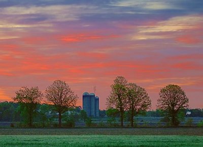 Silos In Sunrise 49102-3