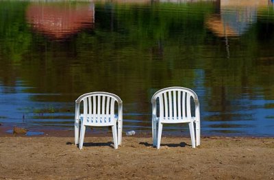 Two Chairs On A Beach 49741