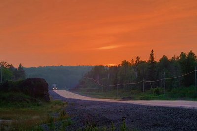 Trans-Canada Highway At Sunset 49791