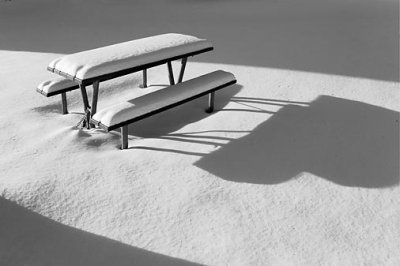 Snowy Picnic Table 11850BW