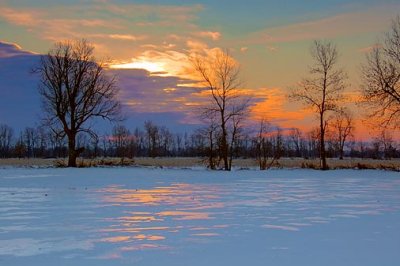 Icy Sunrise Reflections 20100125