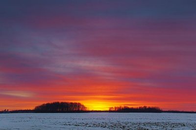 Snowscape Sunset 14370