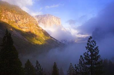 Yosemite Valley In Clouds 22849