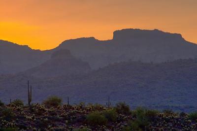 Superstition Mountains At Sunrise1