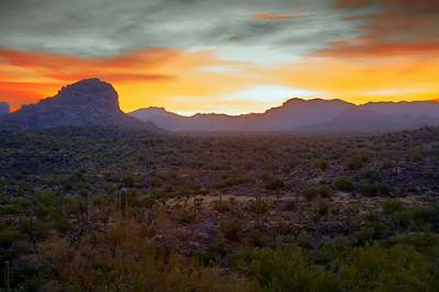 Superstition Mountains At Sunrise2