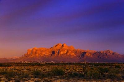 Superstition Mountain In Sunset 20060217