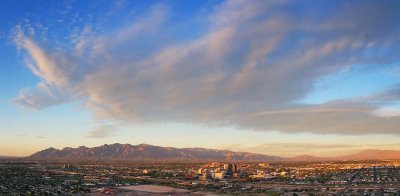 Tucson At Sunset Panorama 87576-7