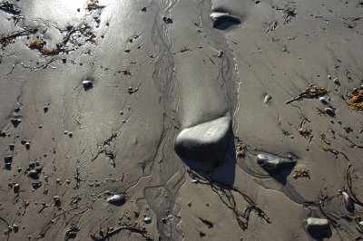 Road maps on the beach