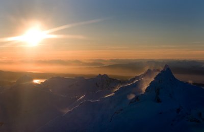 Snowy sunset  December 5
