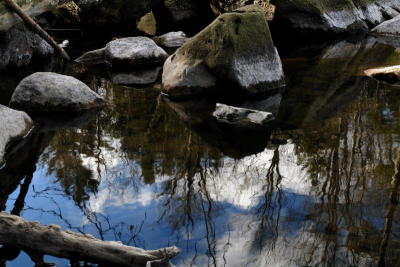 Sky Reflection and Rocks