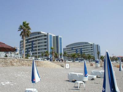 The beach hotels