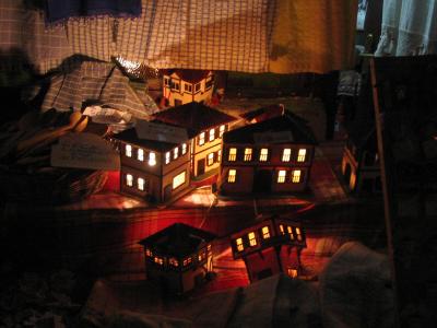 VERNACULAR MODEL HOMES AT NIGHT
