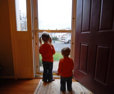 Watching The Garbage Truck