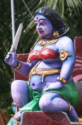  Pregnant goddess on the roof of a Kaliamman temple, Tamil Nadu. http://www.blurb.com/books/3782738