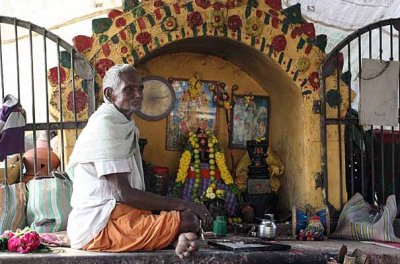 Small altar at Samayapuram Mariamman temple, Tamil Nadu. http://www.blurb.com/books/3782738