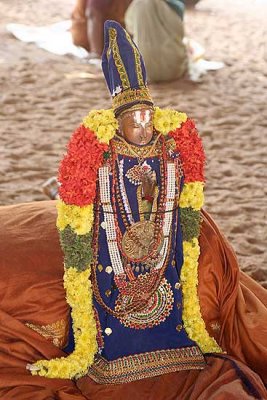 A god from Sri Ranganatha temple in Srirangam, Tamil Nadu.