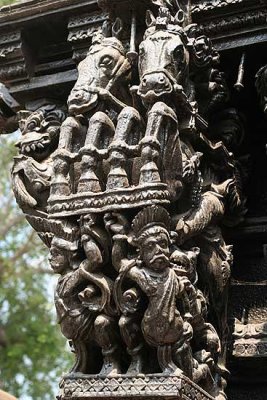 Detail from a temple chariot in Chidambaram, Tamil Nadu.