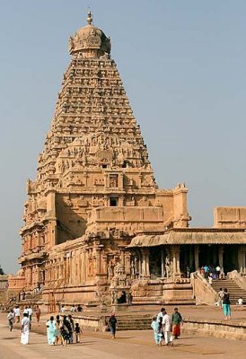 Brihadisvara temple in Tanjore, Tamil Nadu.