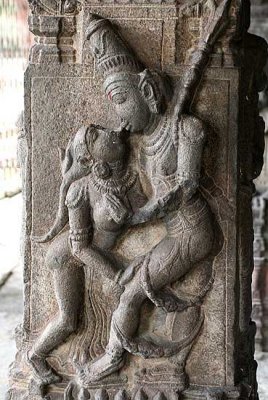 Relief at Varadharaja Perumal temple in Kanchipuram, Tamil Nadu.