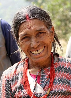Lady near Nagarkot, Nepal.