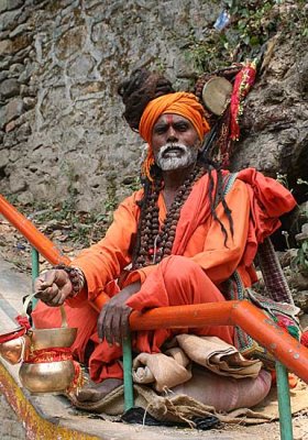 Saddhu at Dakshinkali temple, Nepal.