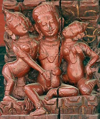 Erotic art at Pashupatinath temple, Nepal.