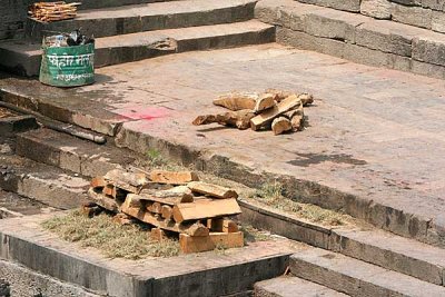 Wood for a cremation Pashupatinath, Nepal.
