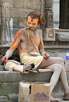 Saddhu at Pashupatinath, Nepal.