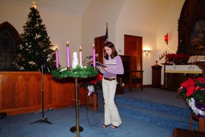 Reading of the Scripture Lesson from Luke 2 - Erin Laursen - Christmas Eve, 2005