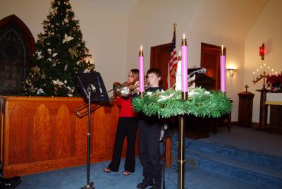 Brooke  Luetkeman & Evan Laursen - Instrumental Duet - Christmas Eve - 2005