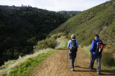 Hiking down to the Ohlone Wilderness Trail