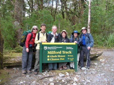 At the beginning of the Milford Track