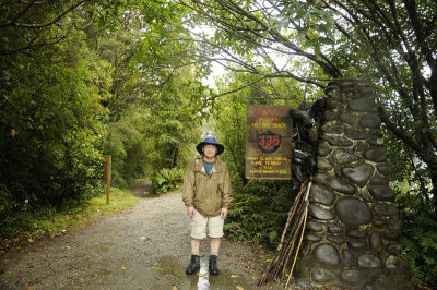 Me at the 33.5 mile marker at Sandfly Point