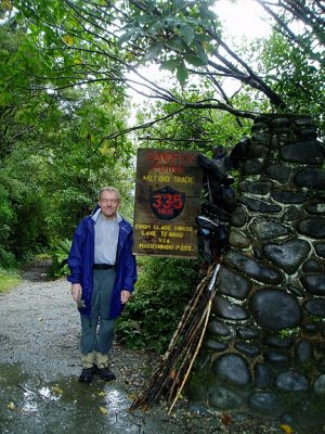 And Bill at the 33.5 mile marker at Sandfly Point