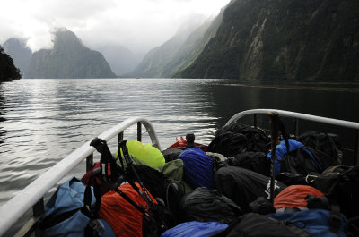 On the ferry from Sandfly Point to Milford Sound