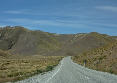 Driving to Mount Cook