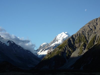 The Quarter Moon near Mount Cook