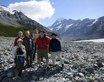 The group shot at Mount Cook