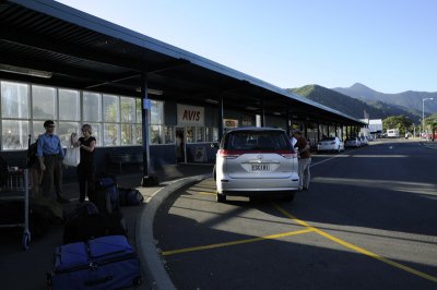 Returning the Van before our ferry ride to Wellington