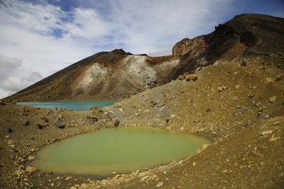 The Emerald Lakes and the Red Crater
