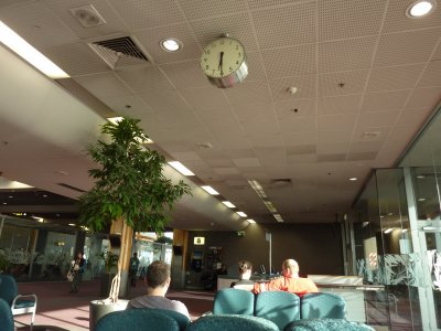 Relaxing and waiting at the airport