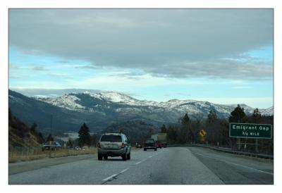 Driving over the Sierra Nevada range to Reno, Nevada