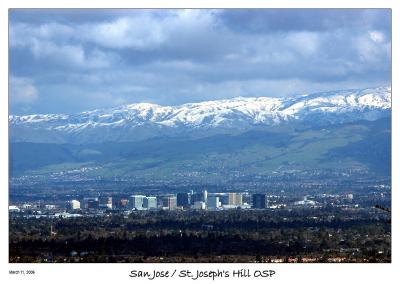 Snowy Mountains above San Jose