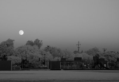 Last Nights Moon Rise in Infrared
