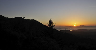 Mt. Tam and Mt. Diablo at Sunrise