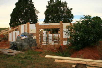 Finished with the framing and bracing like mad