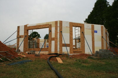 Finished with the framing and bracing like mad